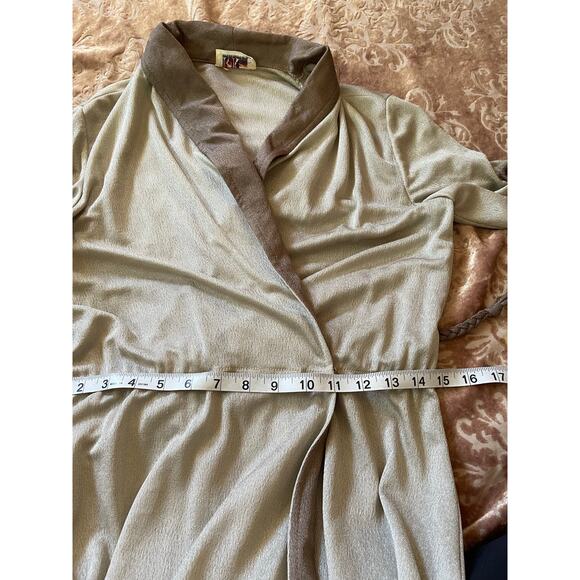 Vintage 70s luxe sparkle true wrap midi party dress size small - Picture 6 of 6